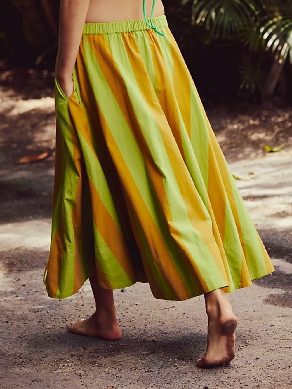 Free People - Lowen Striped Midi Skirt - Picture 2 of 5